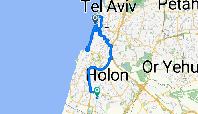 Hayarkon Street, Tel Aviv-Yafo to Mordechai Anilevitch Street, Holon