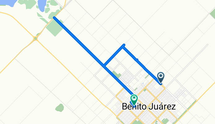 Avenida Coronel Dorrego, Benito Juárez (Est. Juárez) a Suipacha, Benito Juárez (Est. Juárez)