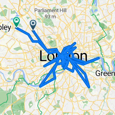 Fordwych Road, London to Oberman Road, London