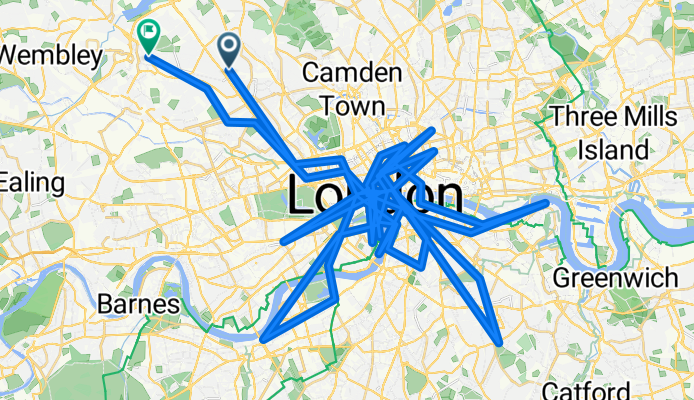 Fordwych Road, London to Oberman Road, London