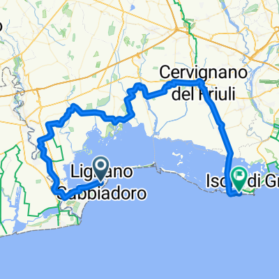 Route from Lignano Sabbiadoro