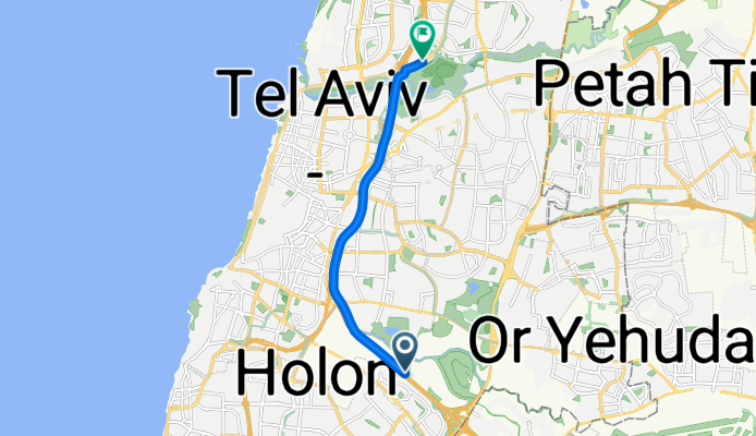 Route to שדרות רוקח