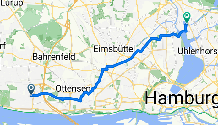 Zickzackweg, Hamburg nach Sierichstraße, Hamburg