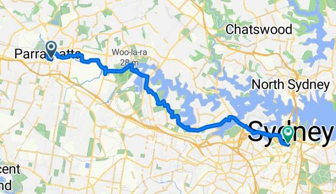 Parramatta Sq, Parramatta to George St, Sydney