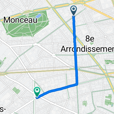 Boulevard de Courcelles, Paris à Rue la Boétie, Paris