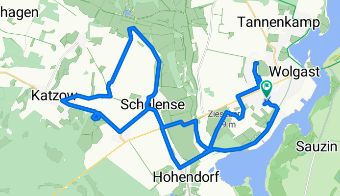 Heberleinstraße, Wolgast nach Am Stadion, Wolgast