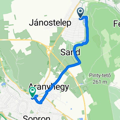 Gyöngyvirág utca, Ödenburg nach Jégverem utca, Ödenburg