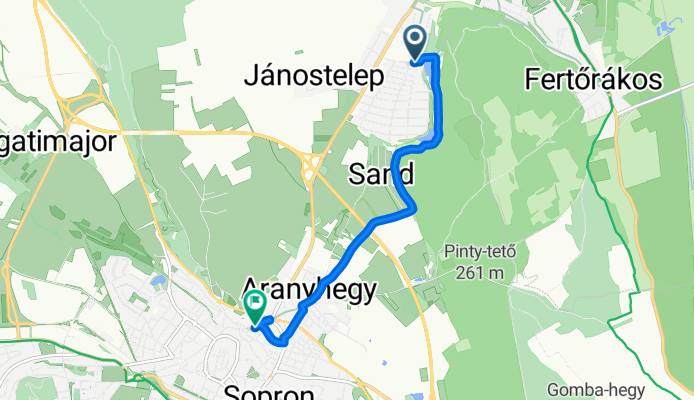 Gyöngyvirág utca, Ödenburg nach Jégverem utca, Ödenburg