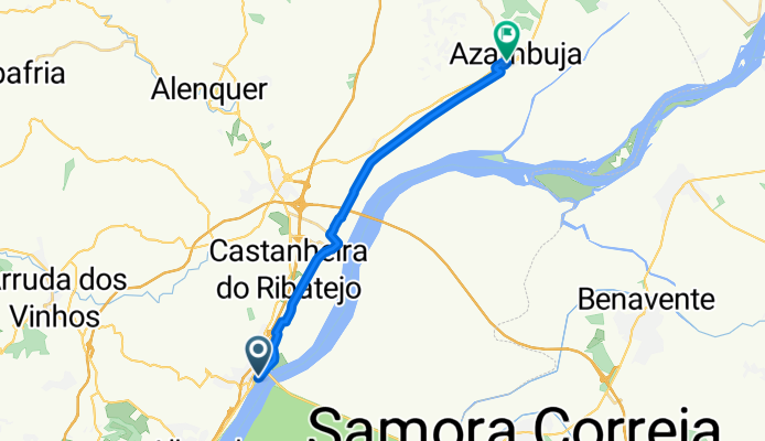 Vila Franca de Xira, Vila Franca de Xira to Rua Eng.o Moniz da Maia, Azambuja