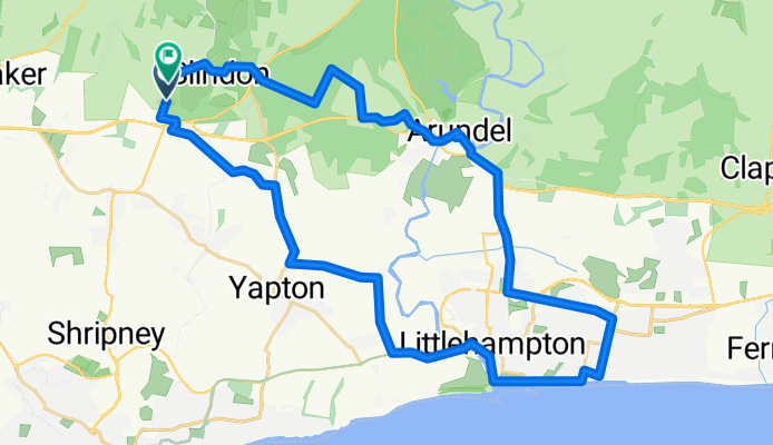 Slindon Bottom Road, Arundel to Slindon Bottom Road, Arundel