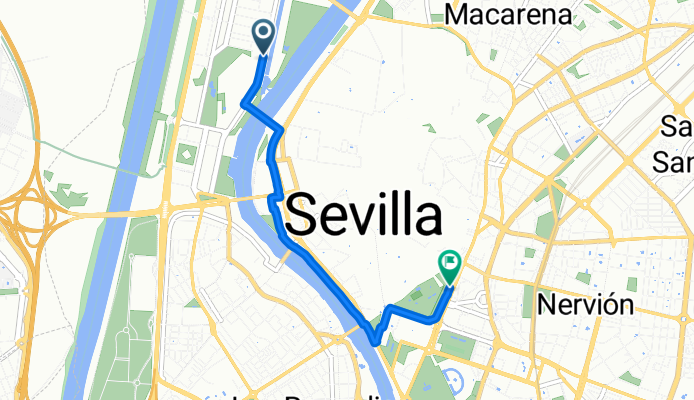 Calle Charles Darwin, Seville to Calle de Nicolás Antonio, Seville