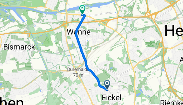 Hugenpoth nach Dorstener Straße