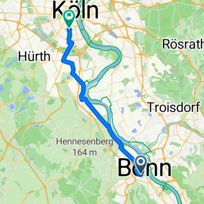 Meckenheimer Allee, Bonn nach Vorgebirgstraße, Köln