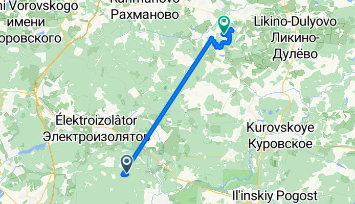 Маршрут в Неизвестная Дорога