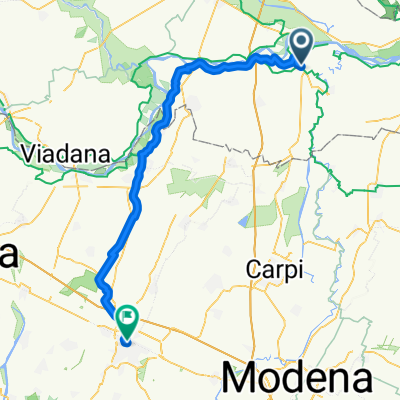 From San Benedetto Po to Reggio Emilia via Po Guastalla
