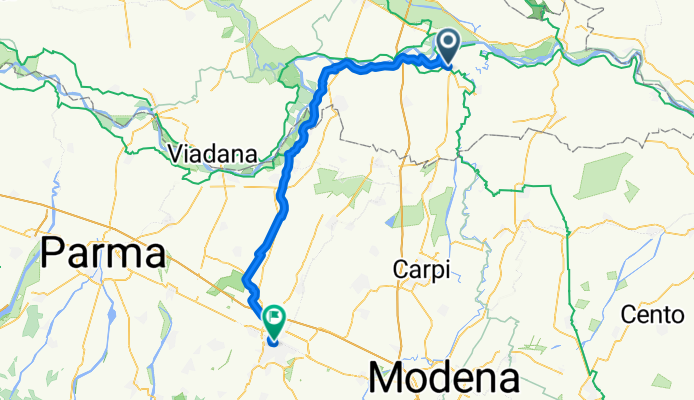 From San Benedetto Po to Reggio Emilia via Po Guastalla