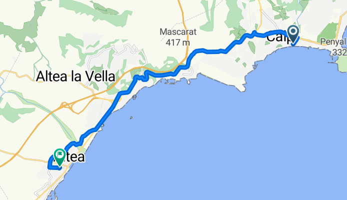 Calle Balandros, Calpe to Calle del Belén, Altea