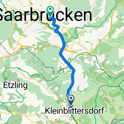 Chemin de Halage, Grosbliederstroff nach Schmollerstraße, Saarbrücken