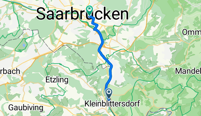 Chemin de Halage, Grosbliederstroff nach Schmollerstraße, Saarbrücken