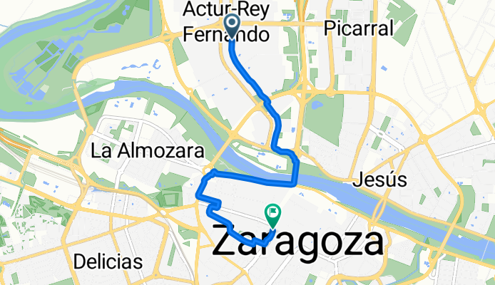 Calle de María Zambrano, Zaragoza a Calle del Coso, Zaragoza