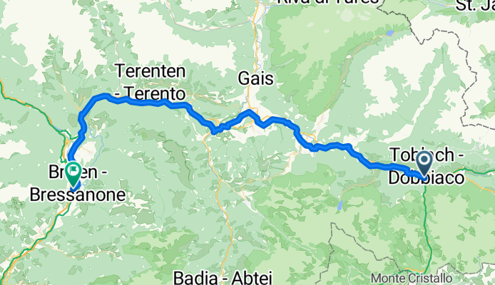Toblach-Bruneck-Brixen: der Pustertalradweg