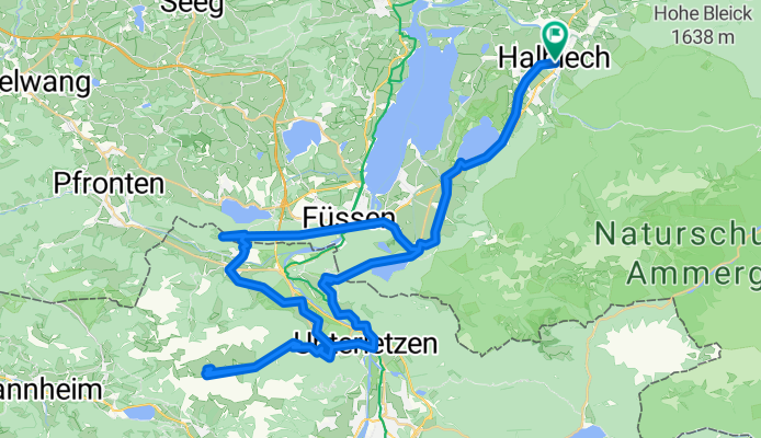 Halblech - Füssener Hütte - Salober Alm - Halblech