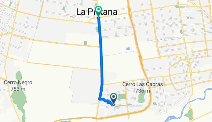 Ruta desde Estación El Canelo