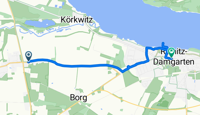 Klockenhagen to Ribn.Dammg. downtown