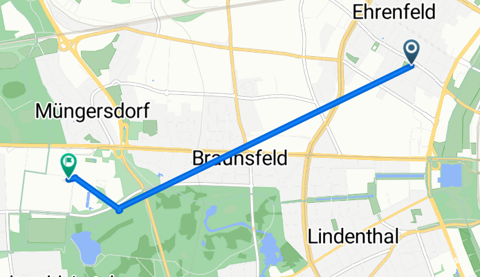 Route nach Olympiaweg