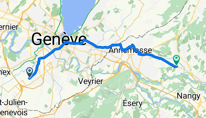 Chemin du Pont-du-Centenaire, Plan-les-Ouates à Chemin Lapraz, Cranves-Sales