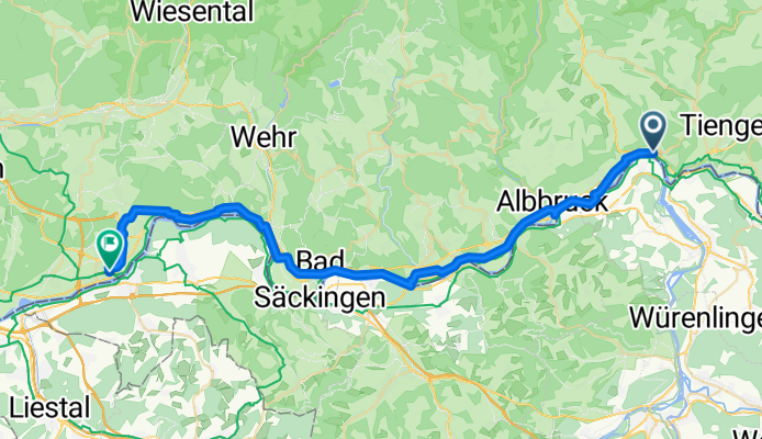 Von Waldshut-Tiengen bis Rheinfelden (Baden)