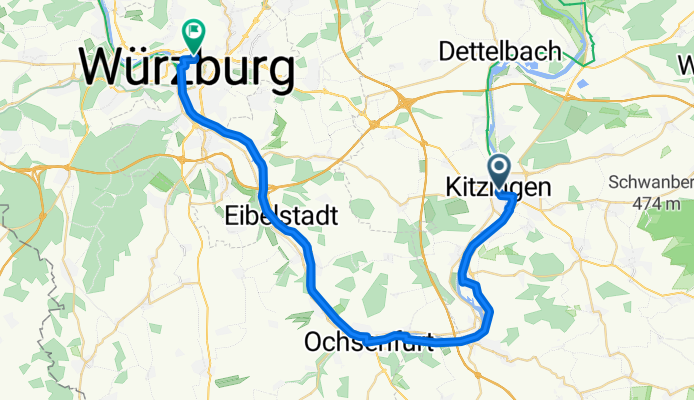 Herrnstraße, Kitzingen nach Bahnhofplatz, Würzburg