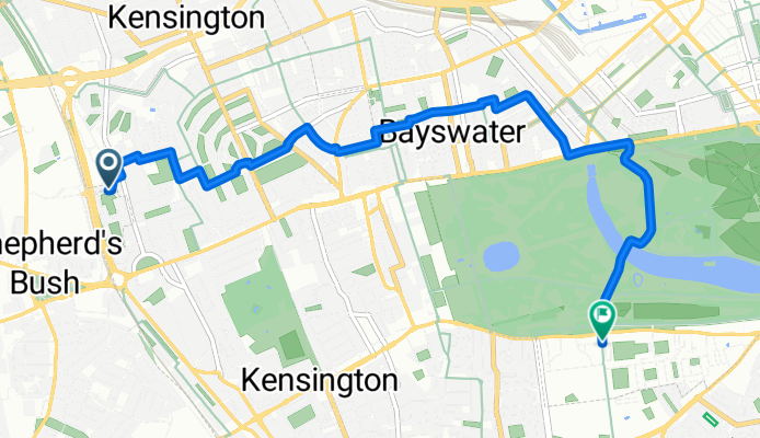 Route in London