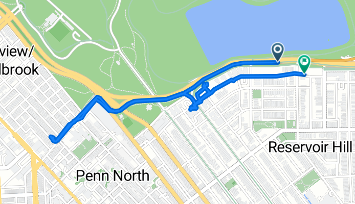 Druid Park Lake Drive to Druid Park Lake Dr &amp; Callow Ave