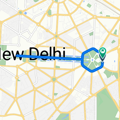 Route in New Delhi