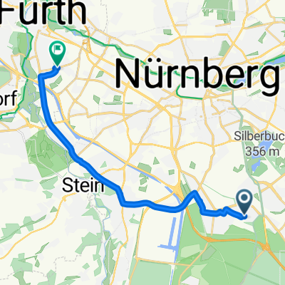 Leerstetter Straße, Nürnberg nach Fronmüllerstraße, Fürth