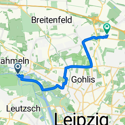 An der Elster, Leipzig nach Messe-Allee, Leipzig