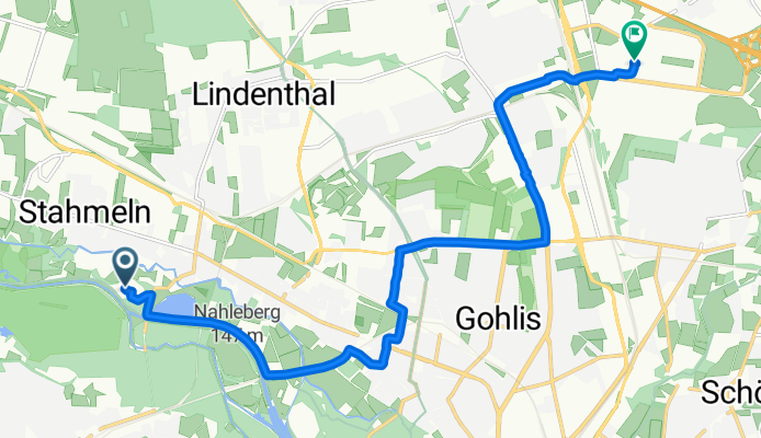 An der Elster, Leipzig nach Messe-Allee, Leipzig
