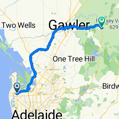 Crozier St, Port Adelaide to Barossa Valley Way, Lyndoch