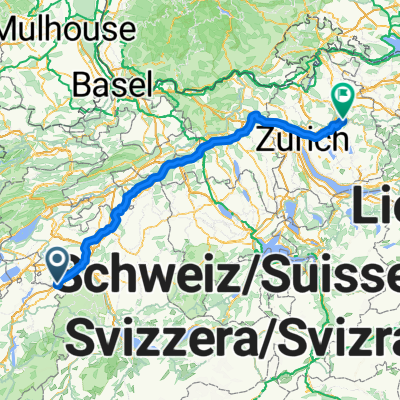 Austrasse nach Brüelstrasse Kyburg