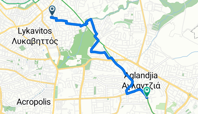 Route to Ave. Kiryneias - Egnatias