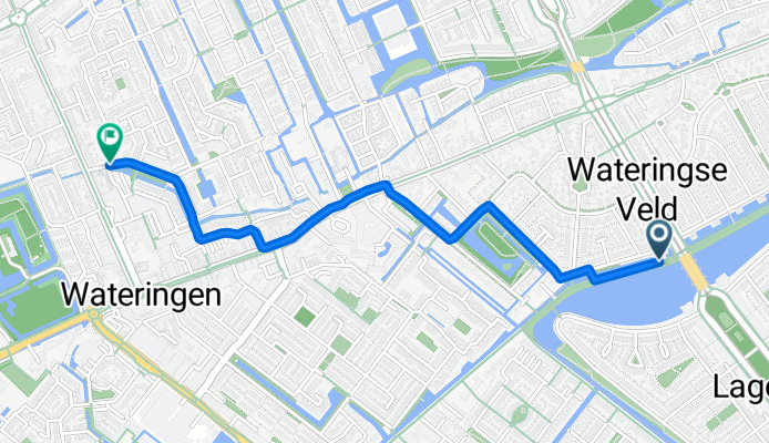 Praagsingel, Den Haag naar Hofpark, Wateringen