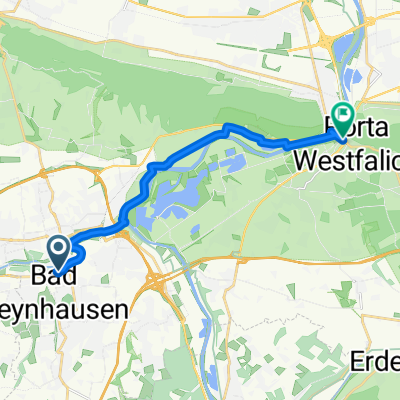 Mindener Straße, Bad Oeynhausen nach Kirchsiek, Porta Westfalica