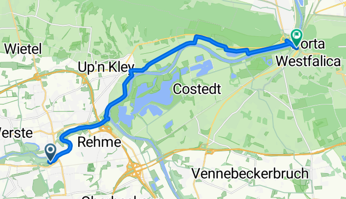 Mindener Straße, Bad Oeynhausen nach Kirchsiek, Porta Westfalica