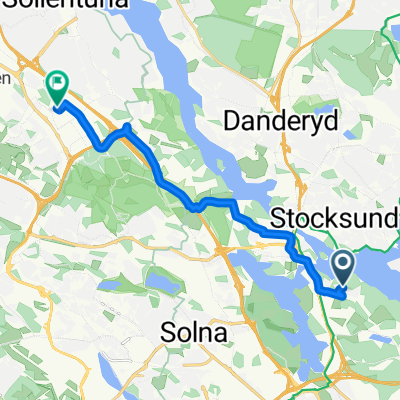 Forskarbacken, Stockholm to Borgarfjordsgatan, Kista