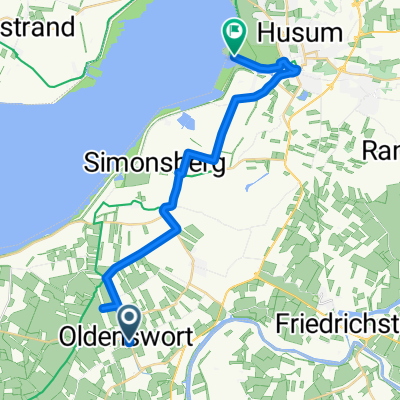 Kirchenfenne, Oldenswort nach Dockkoogstraße, Husum