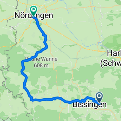 Buggenhofen, Bissingen nach Marktplatz, Nördlingen