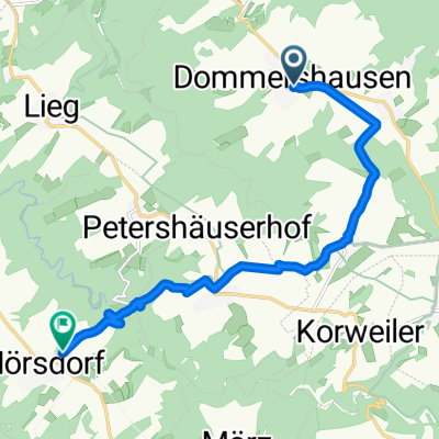 Route zu Besucherzentrum Geierlay