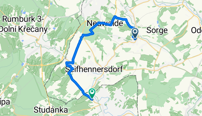 Route von Seifhennersdorfer Straße, Leutersdorf