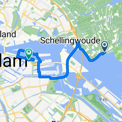 Route in Amsterdam